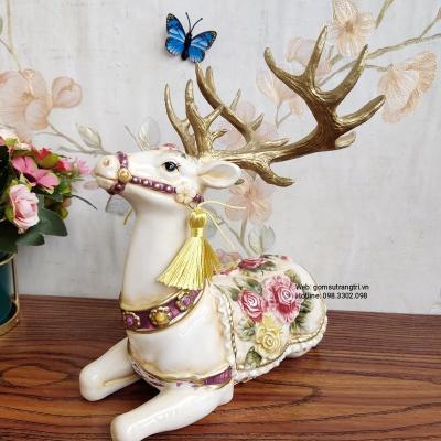 Tượng Cặp Hươu Tài Lộc