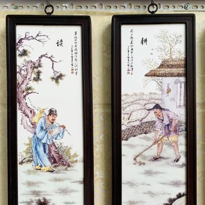 Tranh Sứ Tích Ngư Tiều Canh Mục