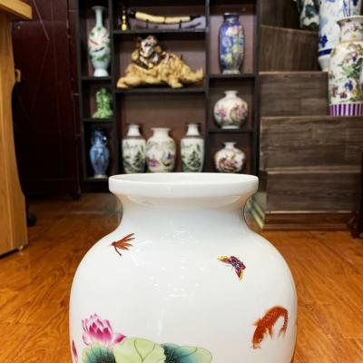 Bộ Bình Đĩa Cảnh Cá Chép Hoa Sen