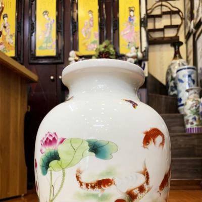 Bộ Bình Đĩa Cảnh Cá Chép Hoa Sen